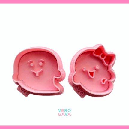 Cortador de galleta pareja fantasmas 5cm 2pzas