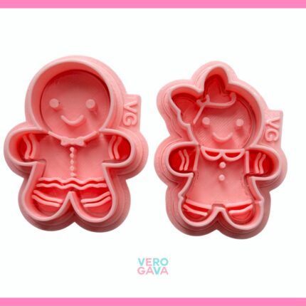 Cortador de galleta jengibres 5 ú 10cm 2pzas