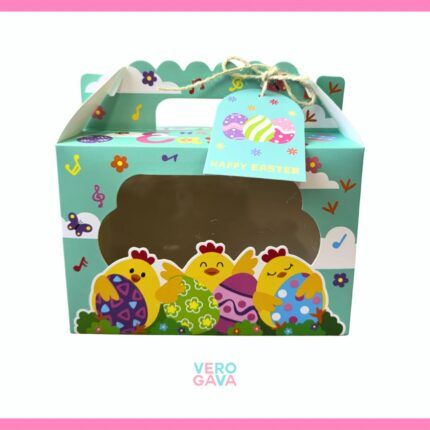 Cajas de cartón de pascua decorada con ventana 1pza