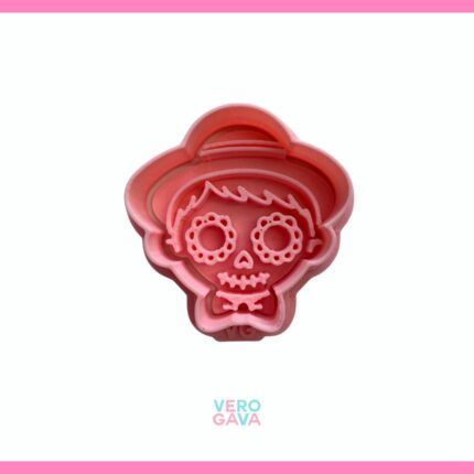 Cortador de galleta con sello calavera niño 5cm